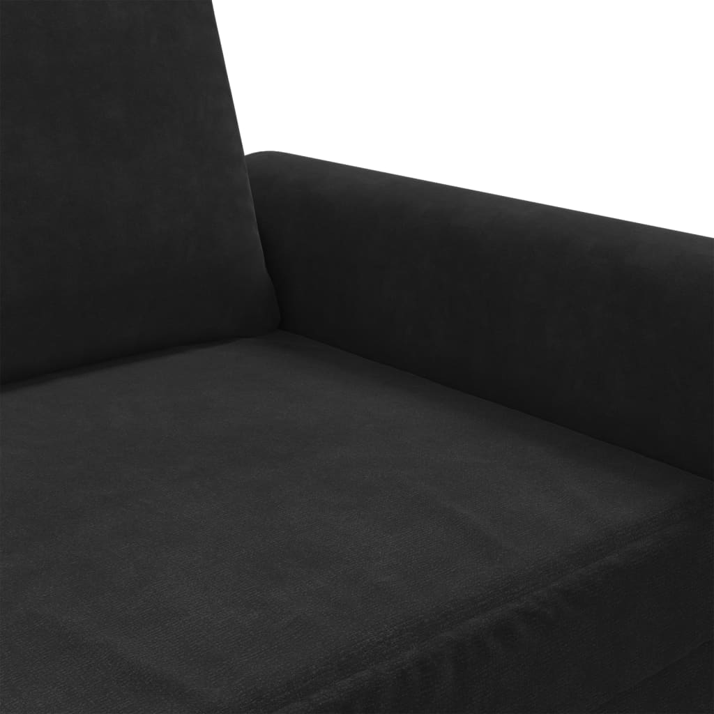 2-Seater Sofa Black 120 cm Velvet
