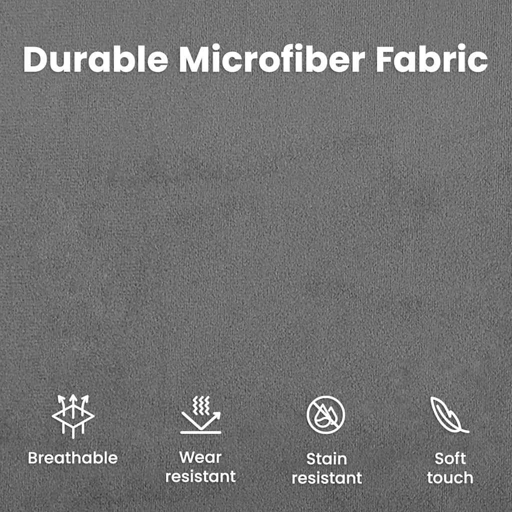 Sofa Chair Dark Grey 60 cm Microfibre Fabric