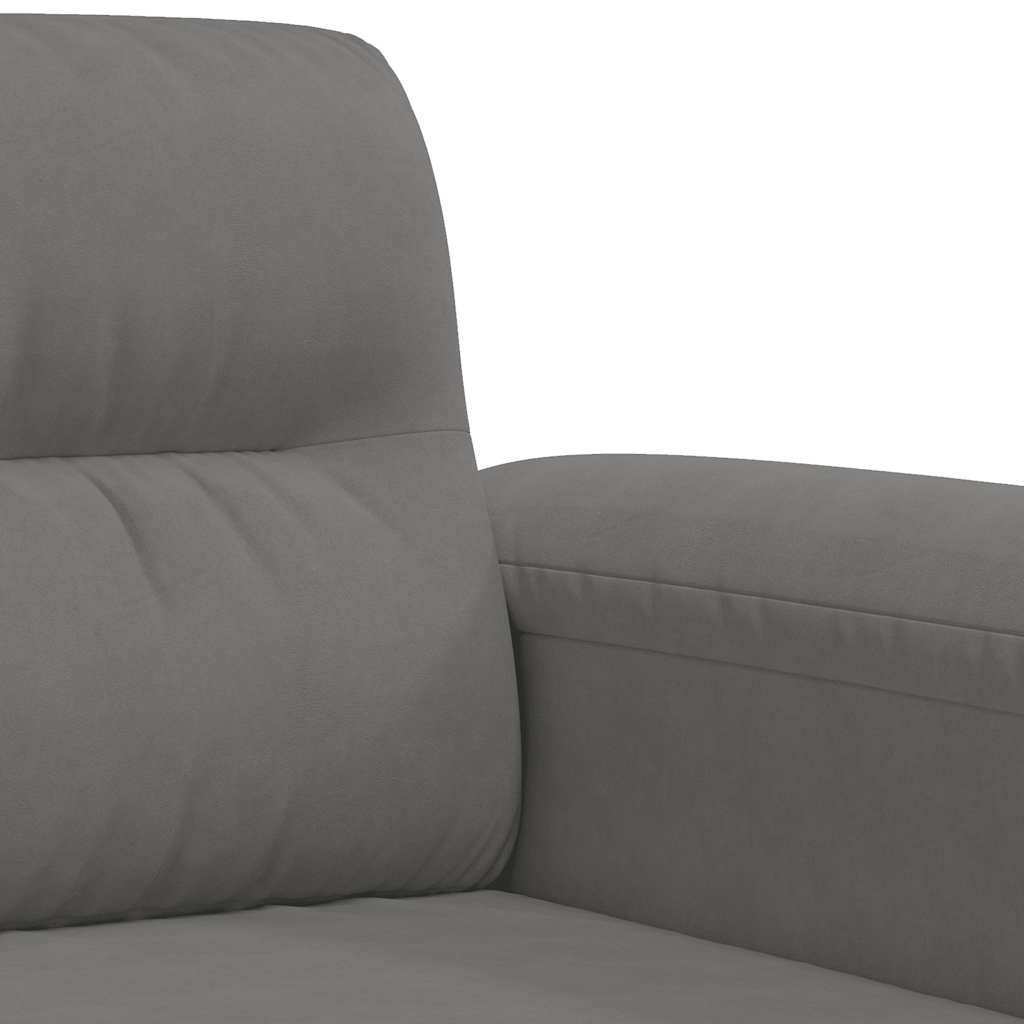 Sofa Chair Dark Grey 60 cm Microfibre Fabric