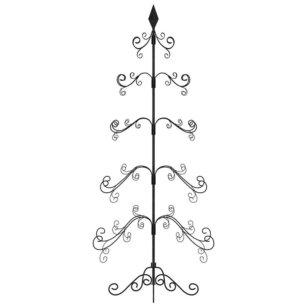 Metal Christmas Tree for Decoration Black 150 cm