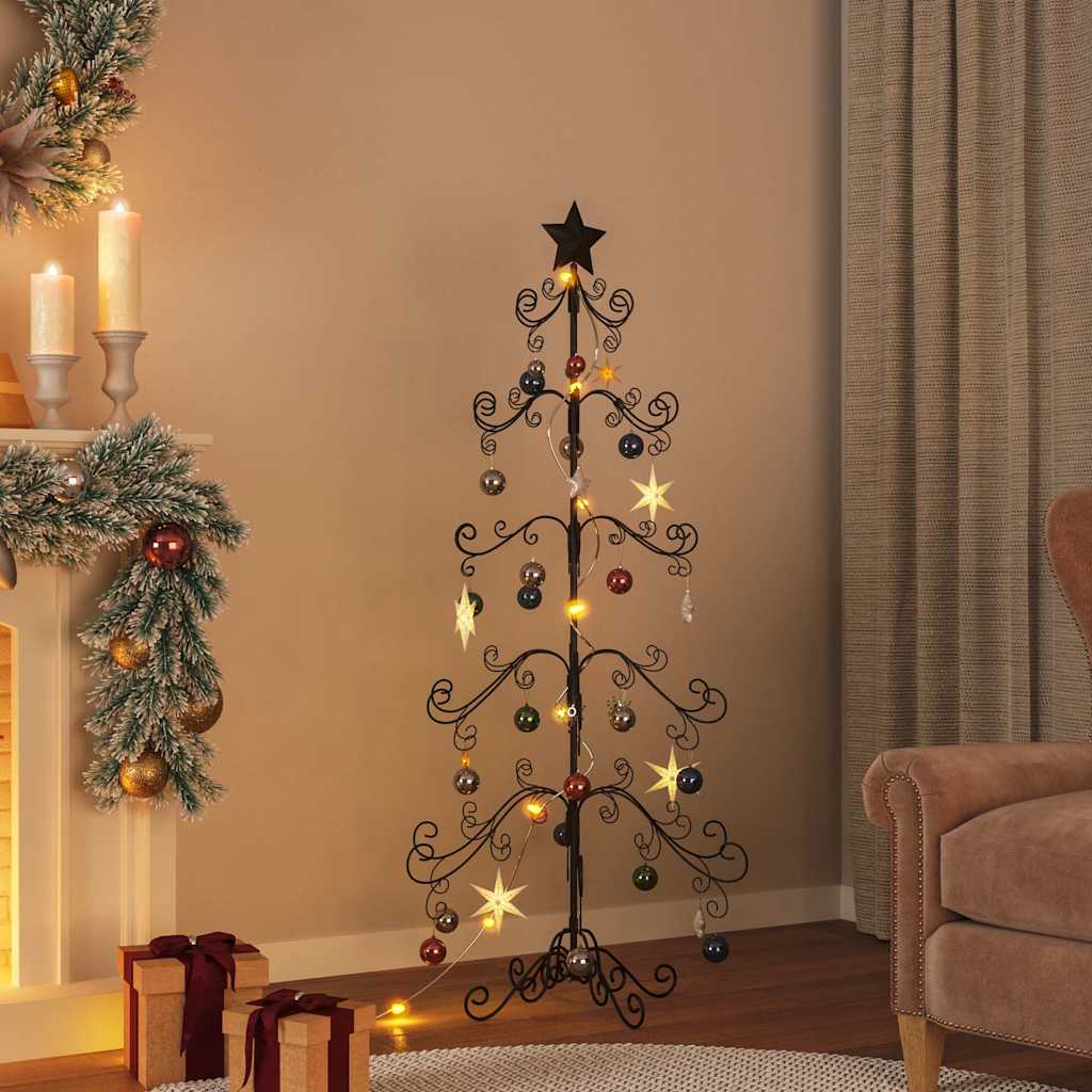 Metal Christmas Tree Powder-coated Steel Black