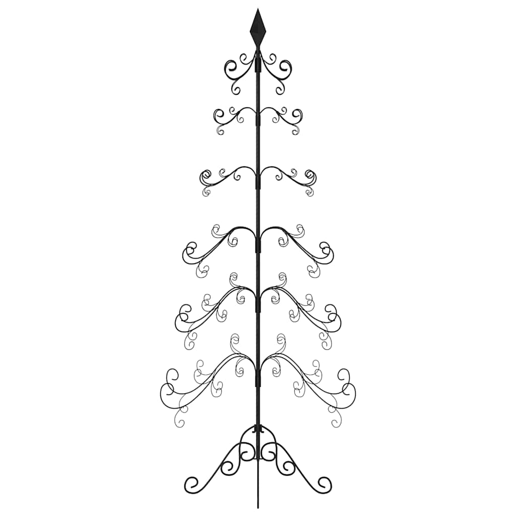 Metal Christmas Tree Powder-coated Steel Black