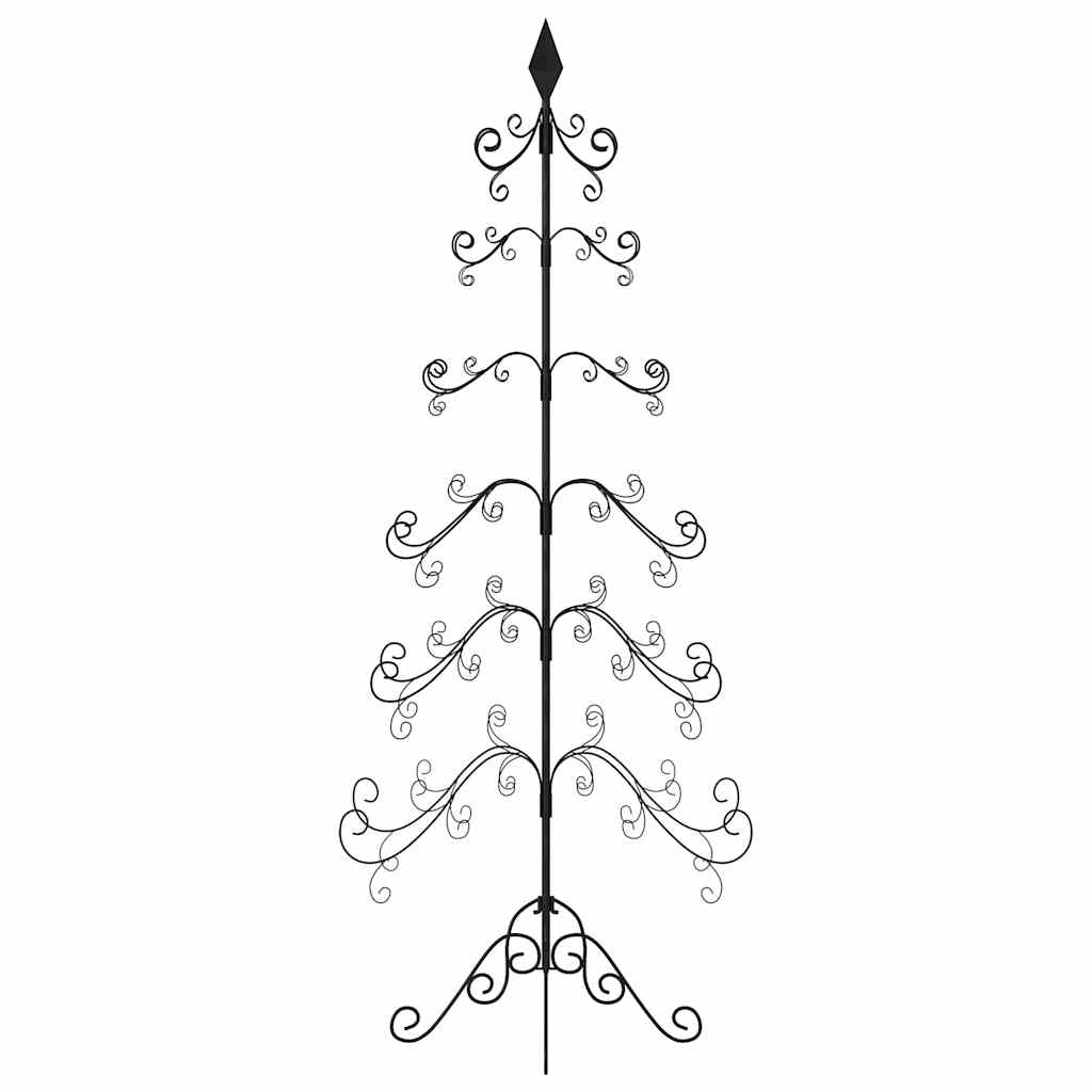 Metal Christmas Tree Powder-coated Steel Black