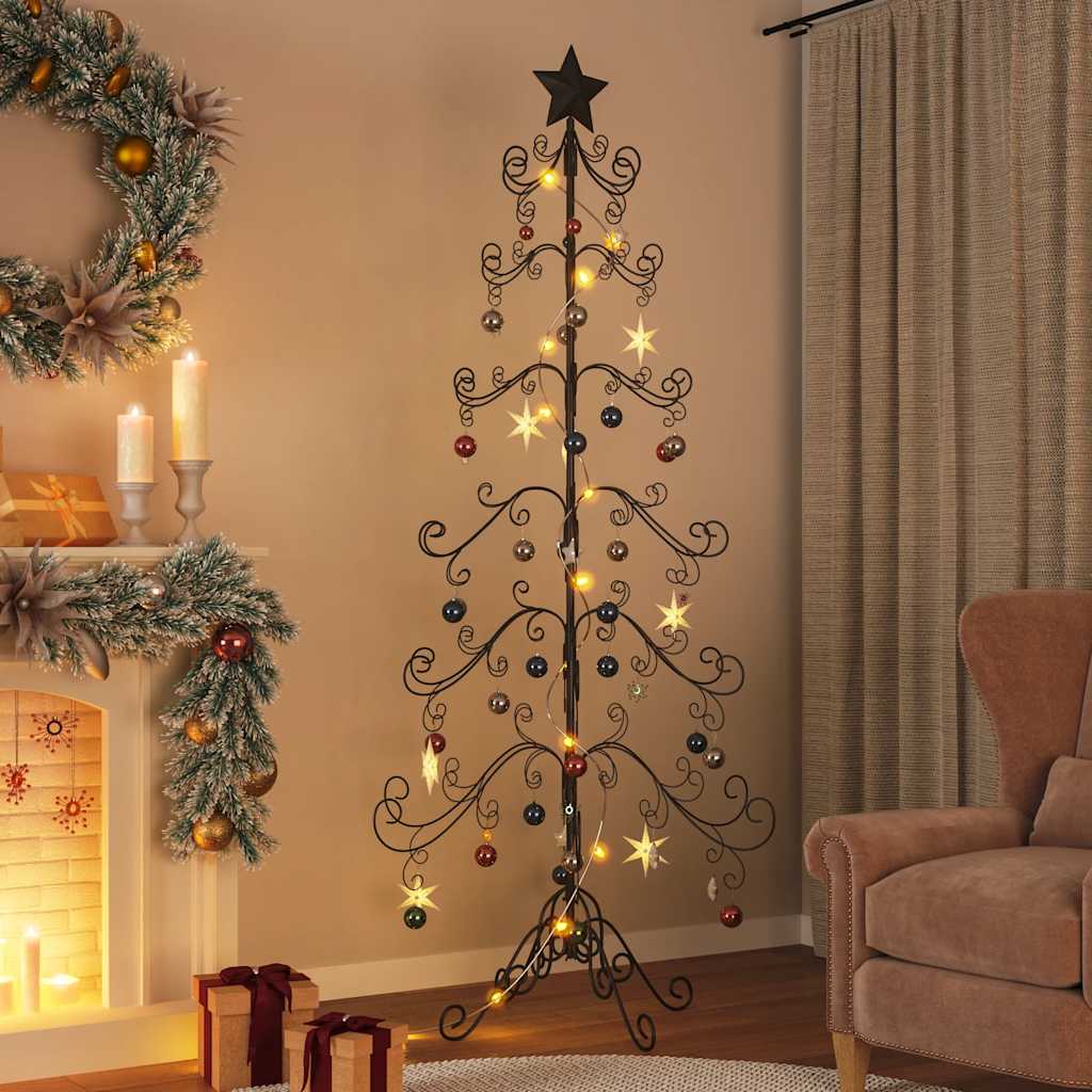 Metal Christmas Tree Powder-coated Steel Black