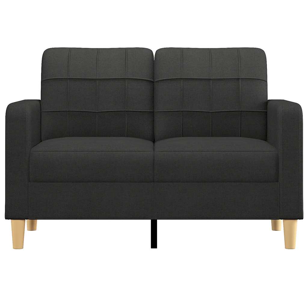 2-Seater Sofa Black 120 cm Fabric