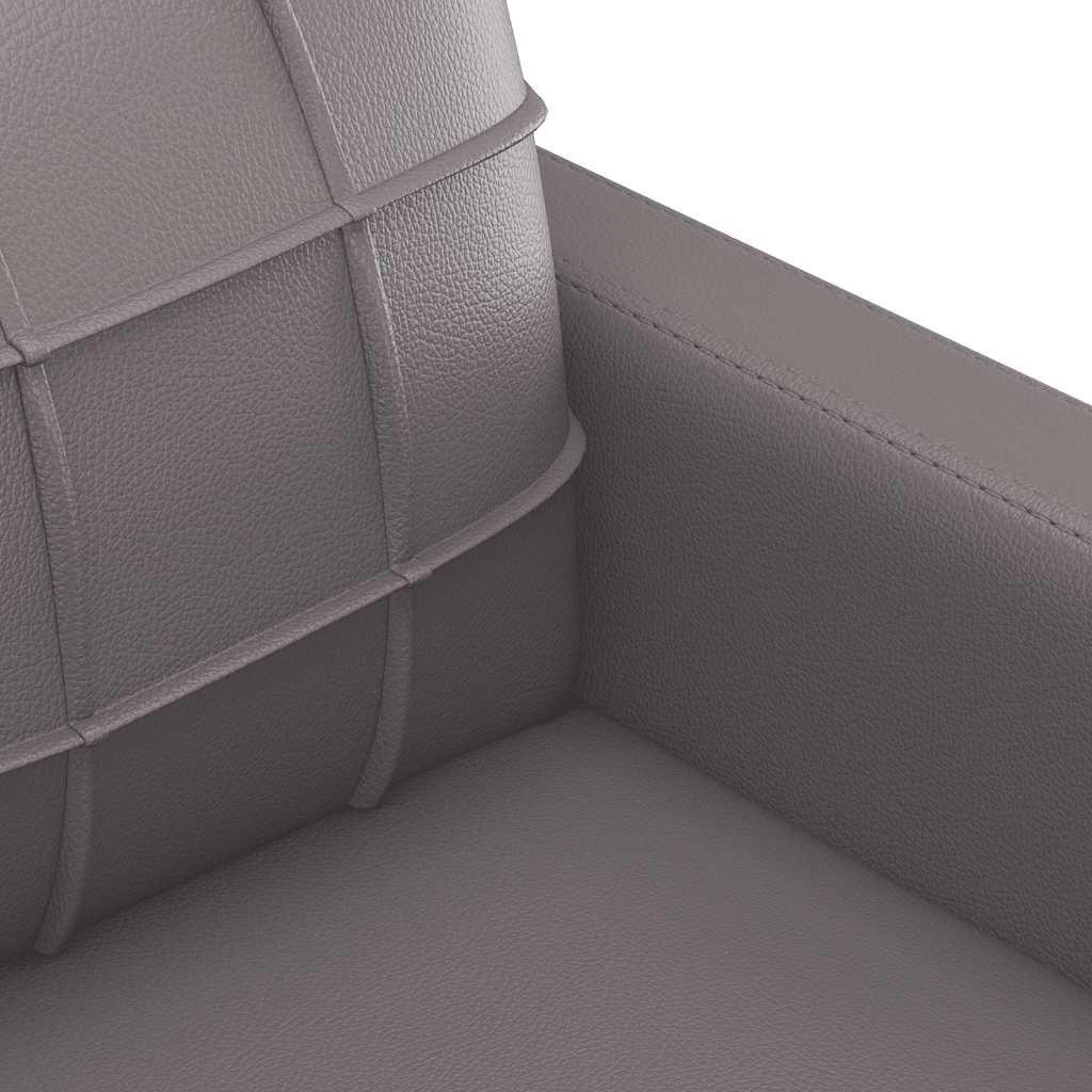 2-Seater Sofa Grey 120 cm Faux Leather