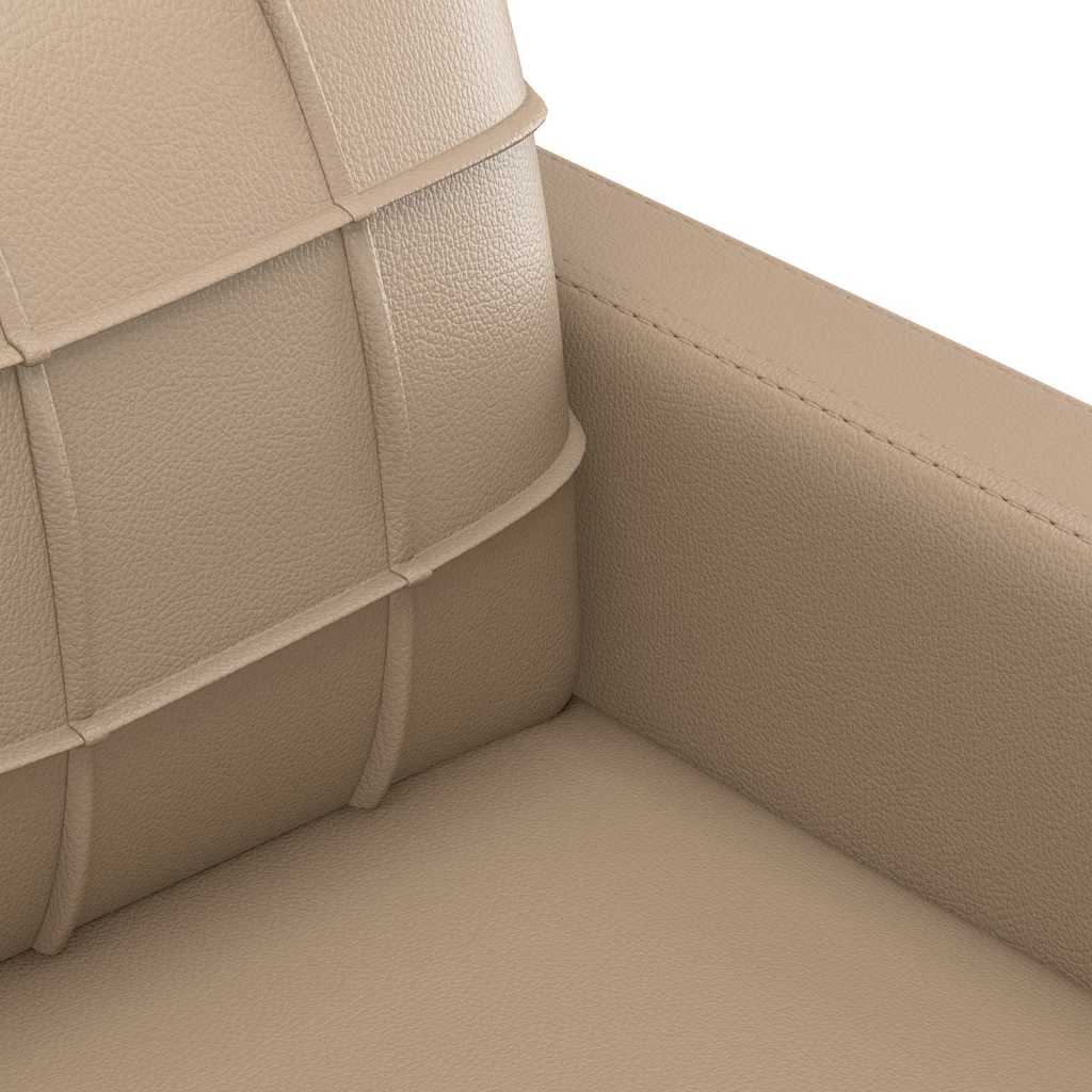 3-Seater Sofa Cappuccino 180 cm Faux Leather
