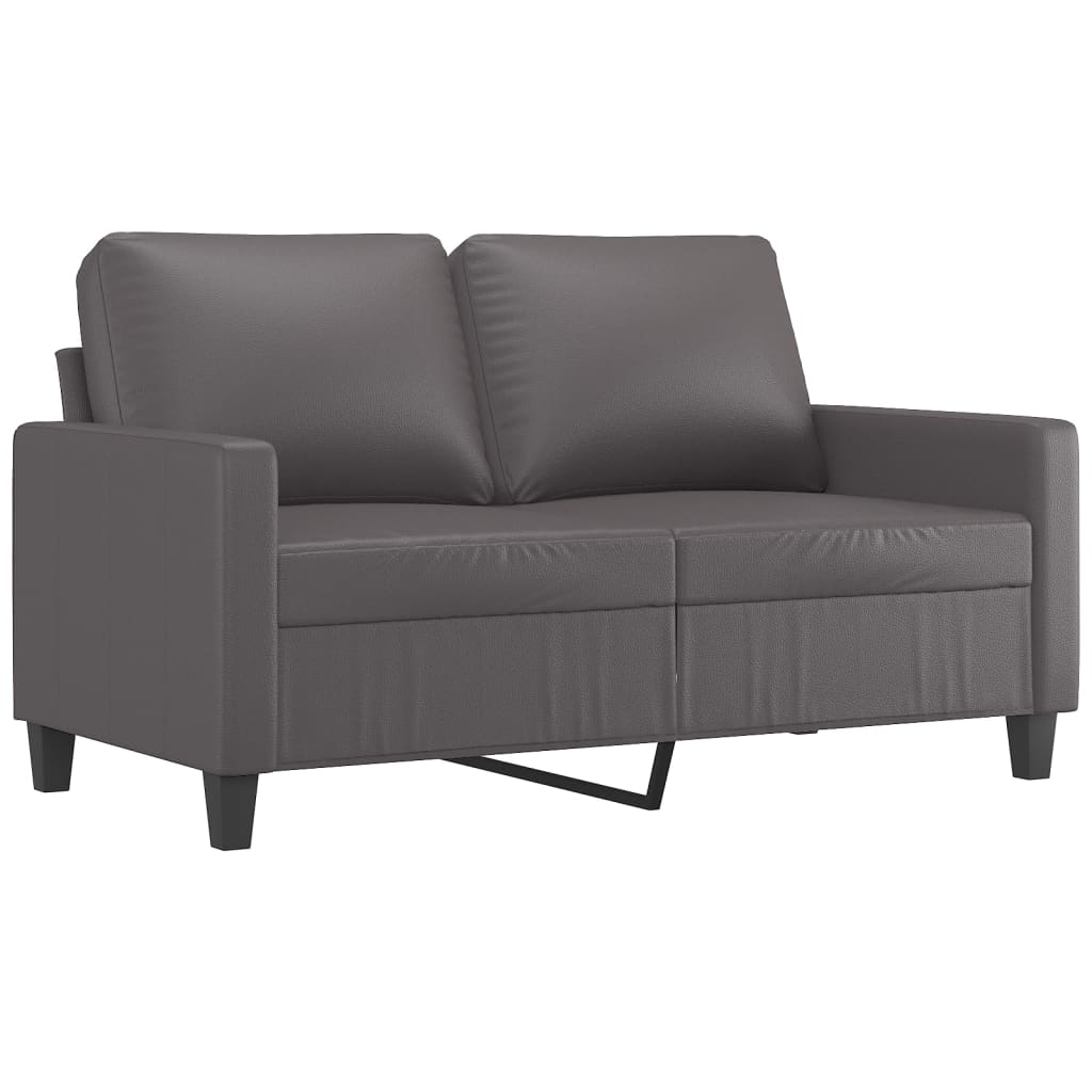 2-Seater Sofa Grey 120 cm Faux Leather