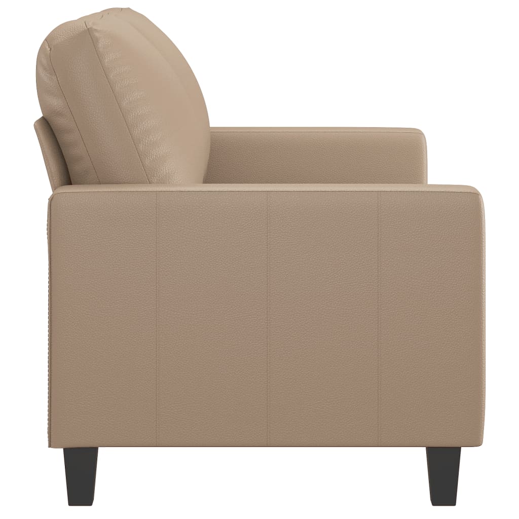 2-Seater Sofa Cappuccino 120 cm Faux Leather