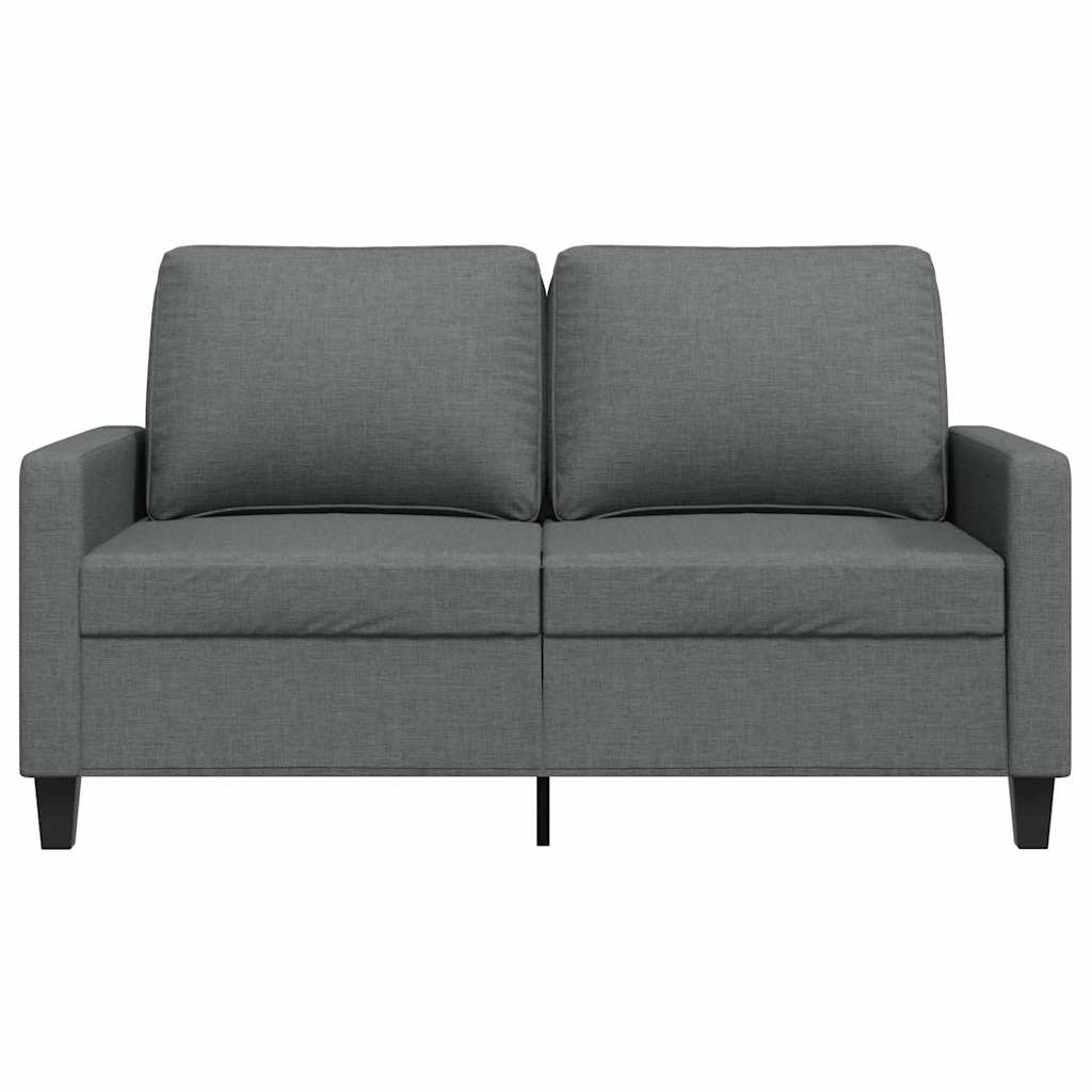 2-Seater Sofa Dark Grey 120 cm Fabric