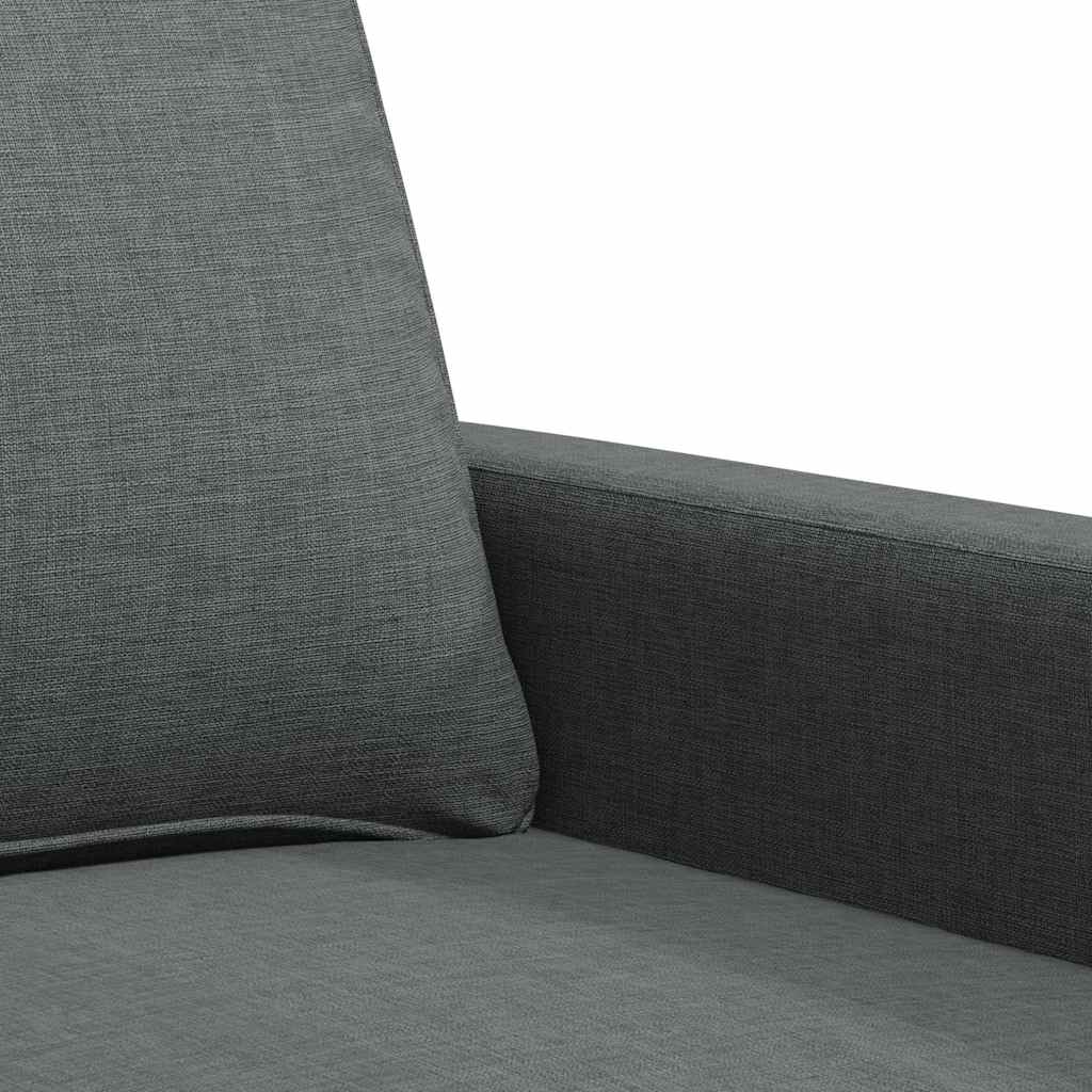 2-Seater Sofa Dark Grey 120 cm Fabric