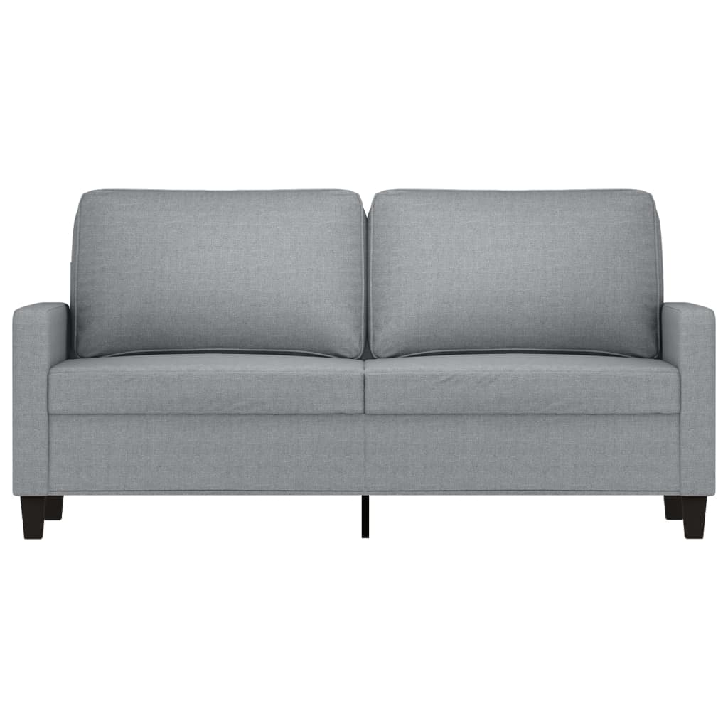 2-Seater Sofa Light Grey 140 cm Fabric