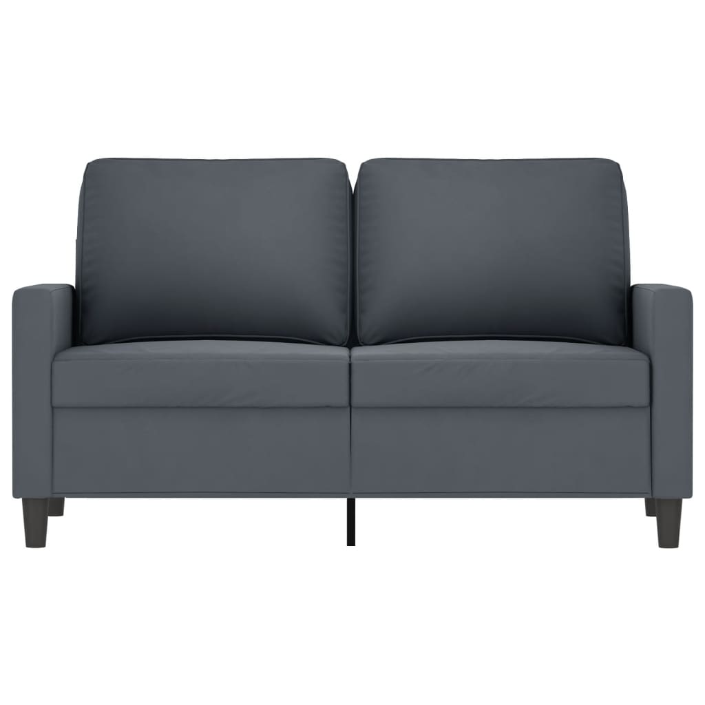 2-Seater Sofa Dark Grey 120 cm Velvet