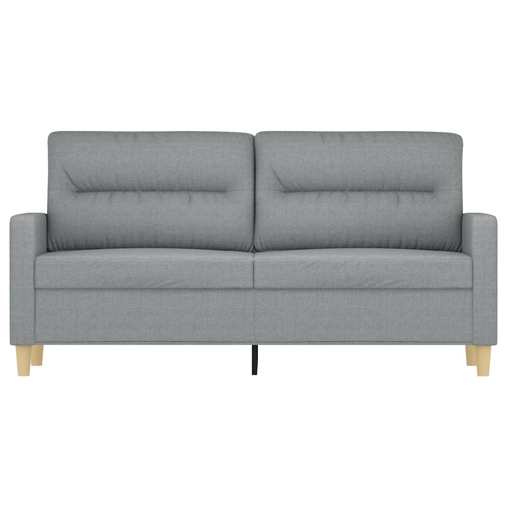 2-Seater Sofa Light Grey 140 cm Fabric