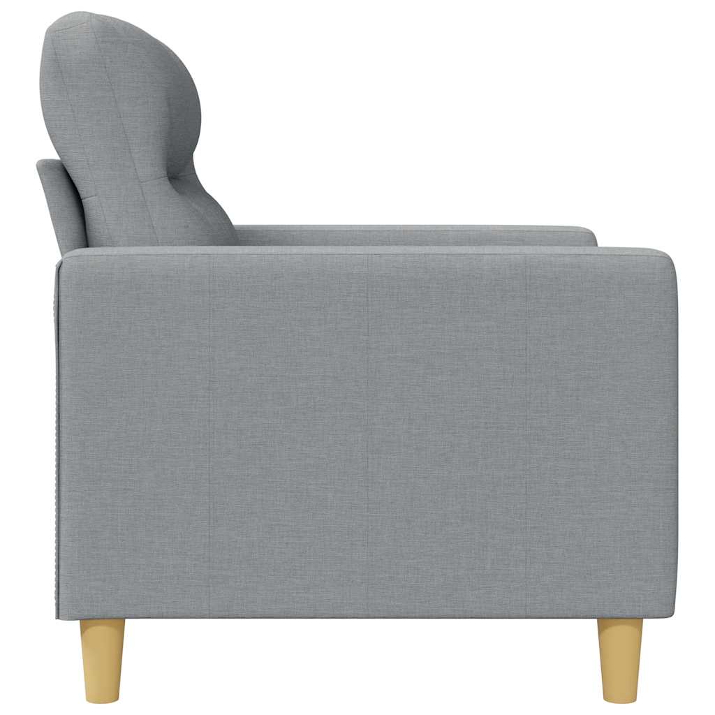 3-Seater Sofa Light Grey 180 cm Fabric