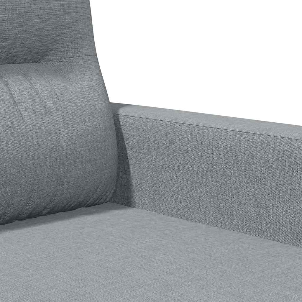 3-Seater Sofa Light Grey 180 cm Fabric
