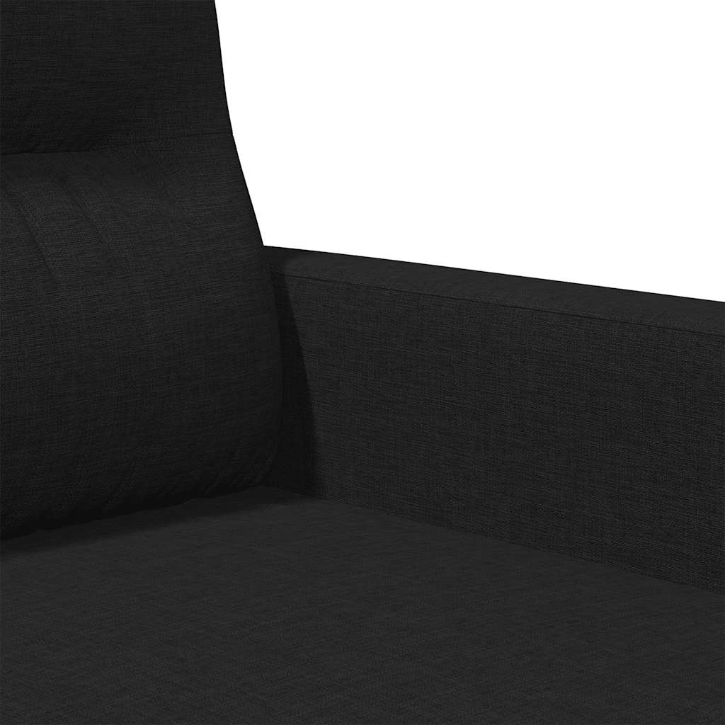 3-Seater Sofa Black 180 cm Fabric