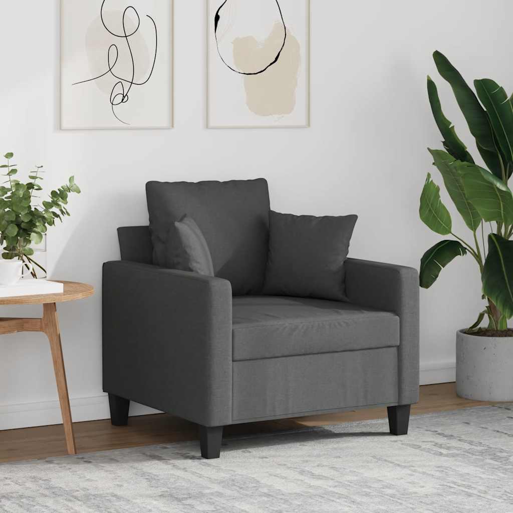 Sofa Chair Dark Grey 60 cm Fabric