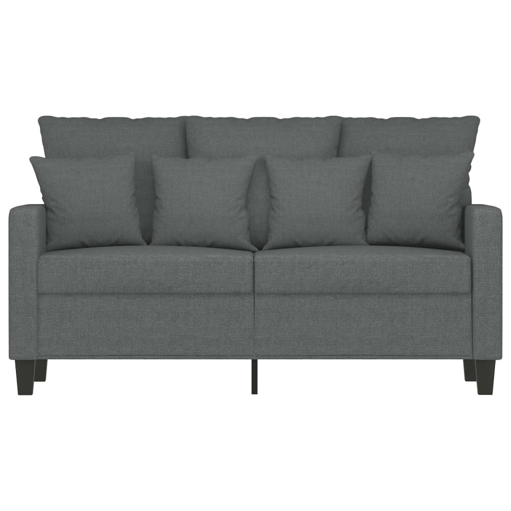 2-Seater Sofa Dark Grey 120 cm Fabric