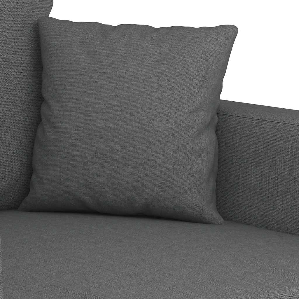 2-Seater Sofa Dark Grey 120 cm Fabric