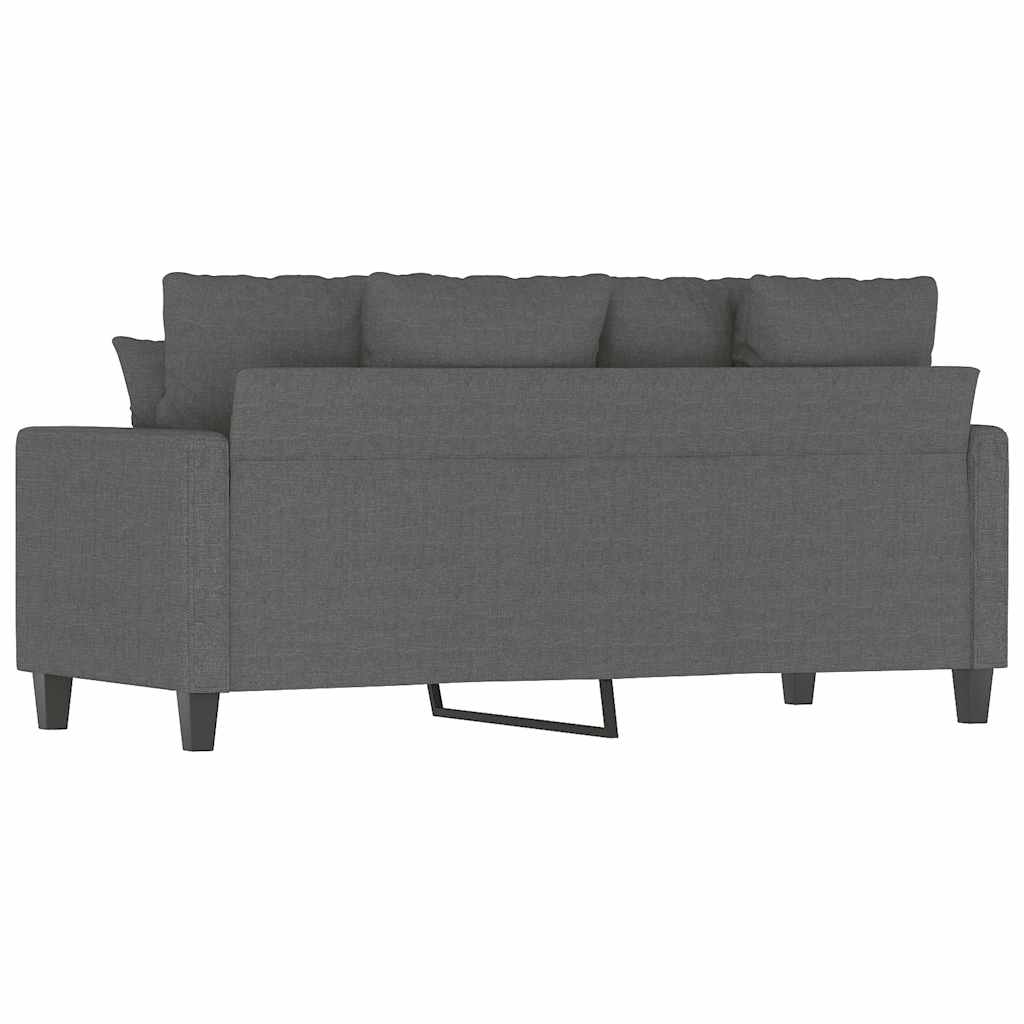 2-Seater Sofa Dark Grey 140 cm Fabric