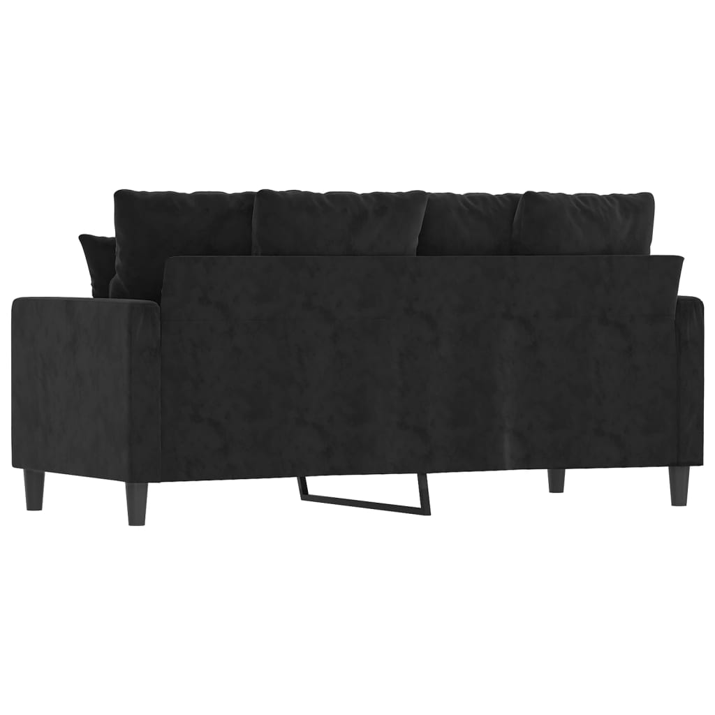 2-Seater Sofa Black 140 cm Velvet