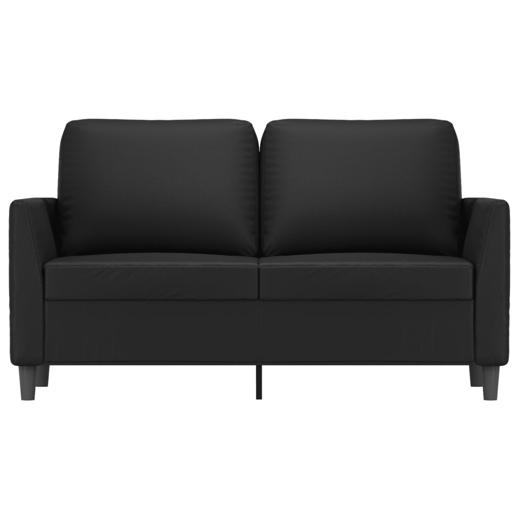 2-Seater Sofa Black 120 cm Faux Leather