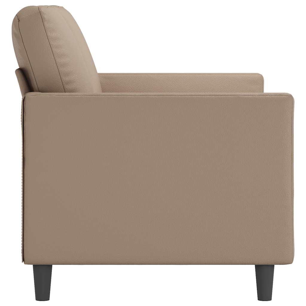 2-Seater Sofa Cappuccino 120 cm Faux Leather