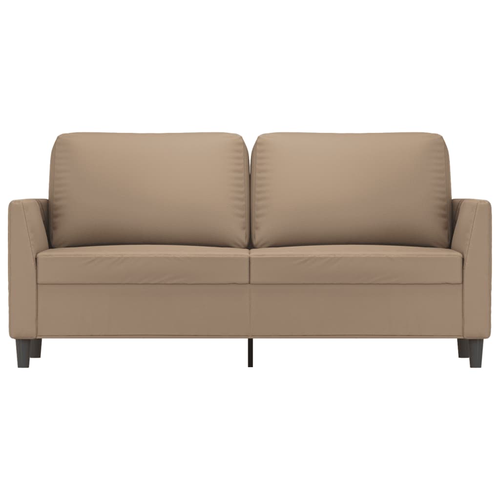 2-Seater Sofa Cappuccino 140 cm Faux Leather