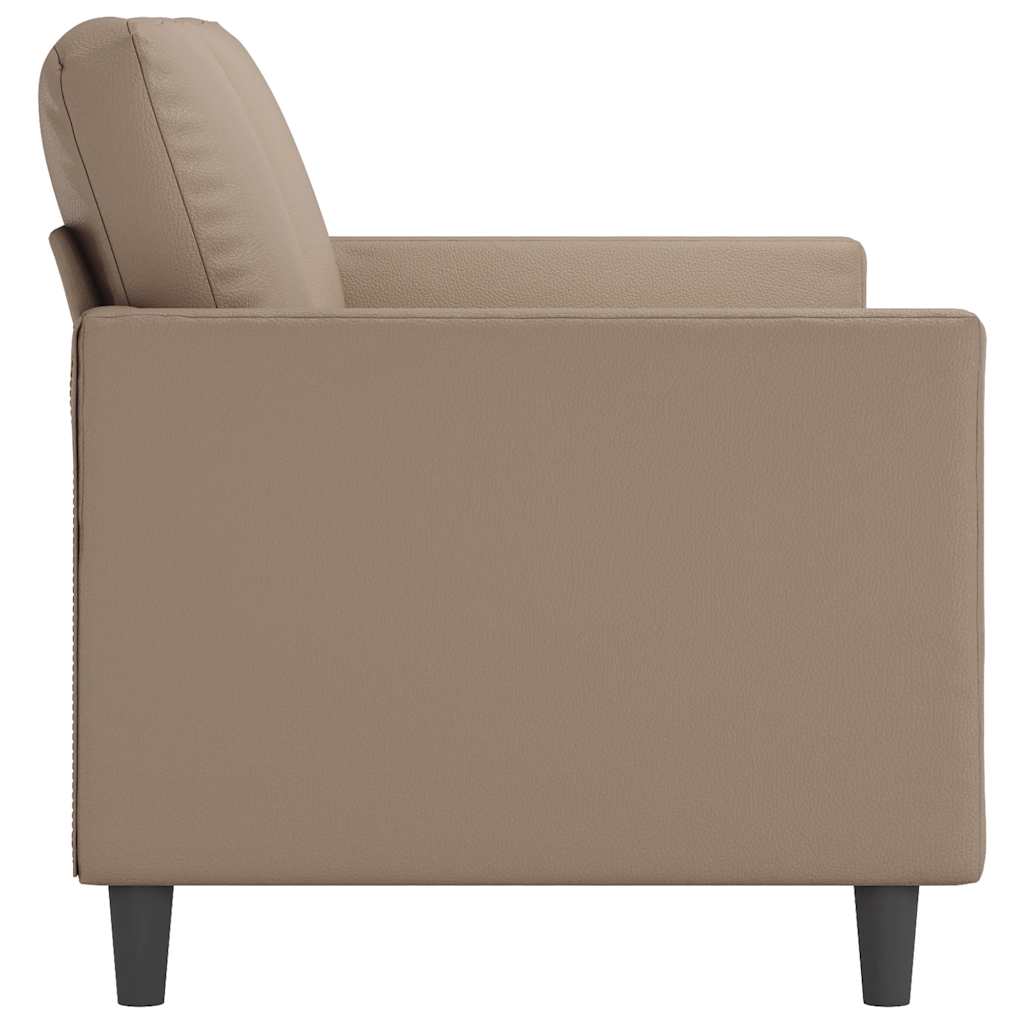 2-Seater Sofa Cappuccino 140 cm Faux Leather
