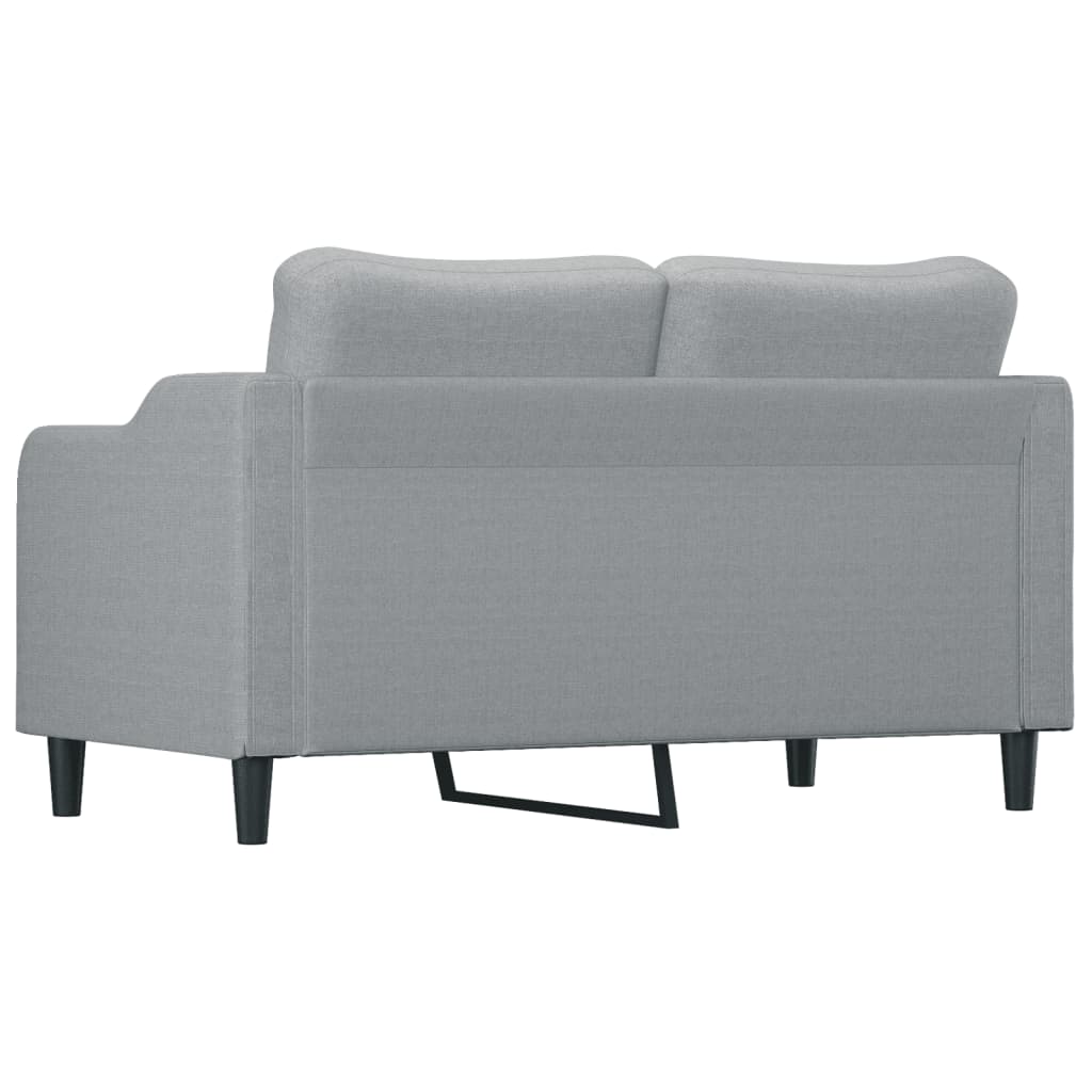 2-Seater Sofa Light Grey 140 cm Fabric