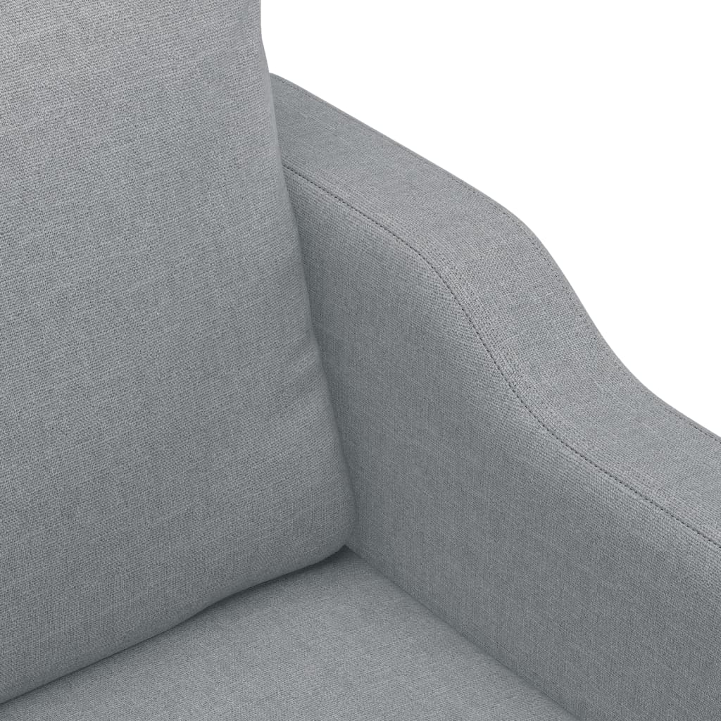 2-Seater Sofa Light Grey 140 cm Fabric