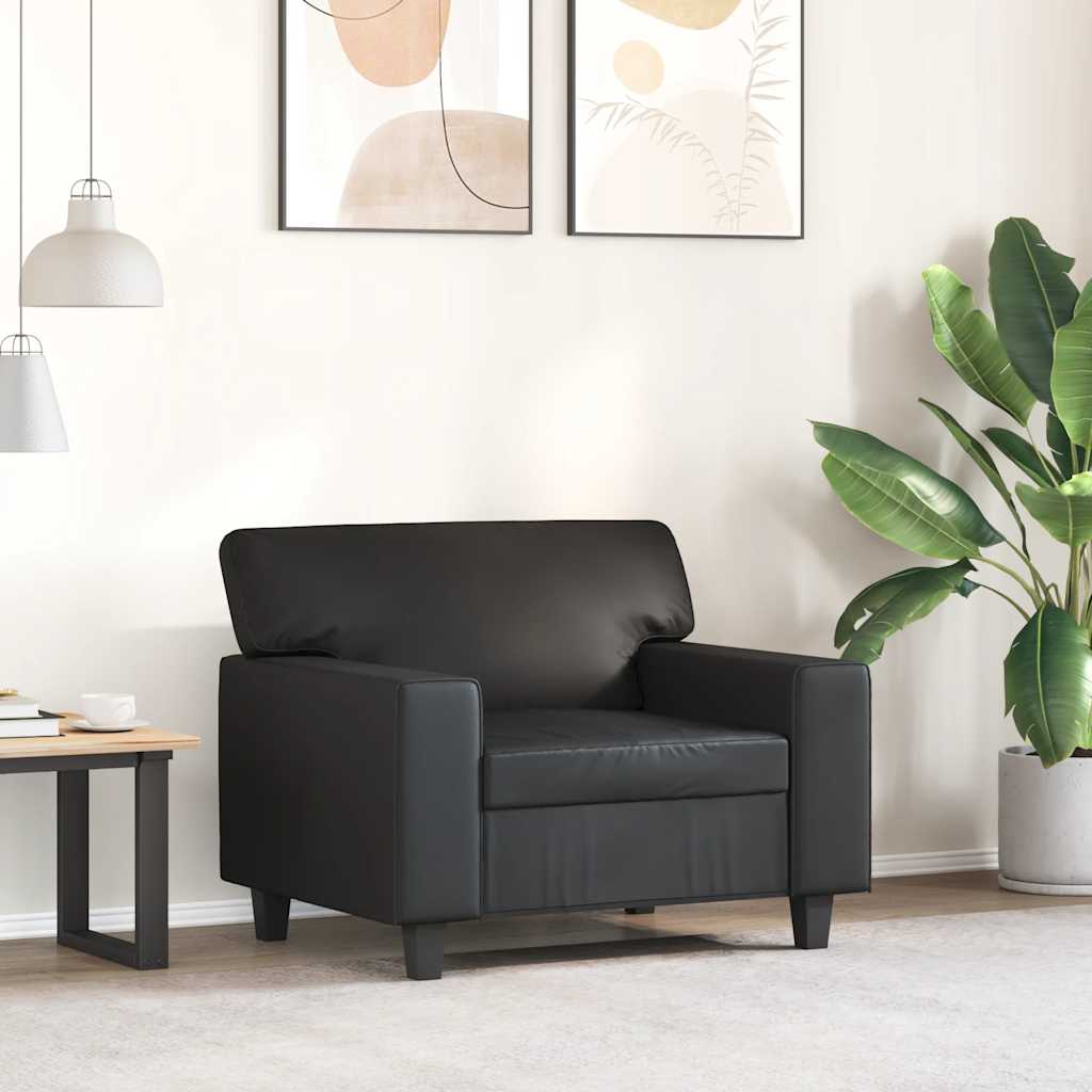 Sofa Chair Black 60 cm Faux Leather