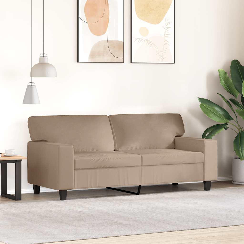 2-Seater Sofa Cappuccino 140 cm Faux Leather