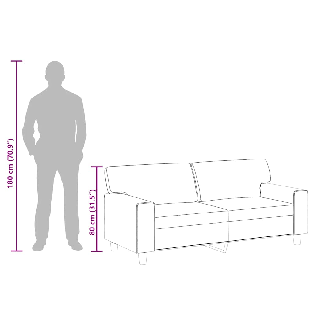 2-Seater Sofa Cappuccino 140 cm Faux Leather