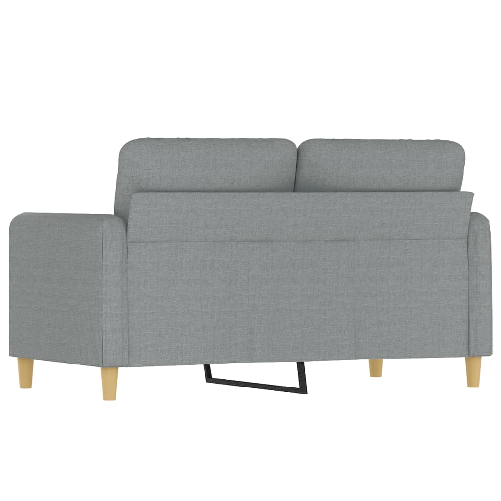 2-Seater Sofa Light Grey 120 cm Fabric