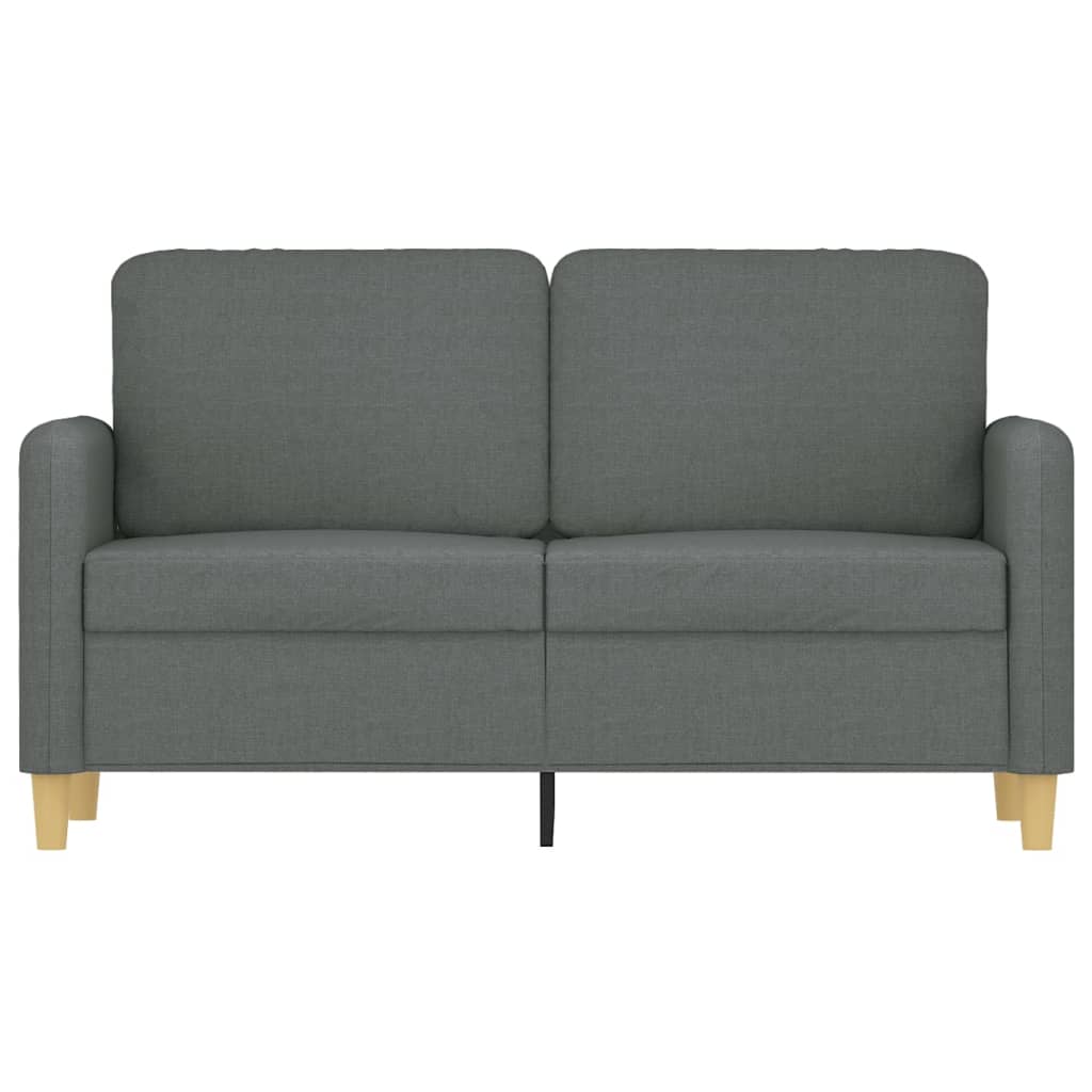 2-Seater Sofa Dark Grey 120 cm Fabric