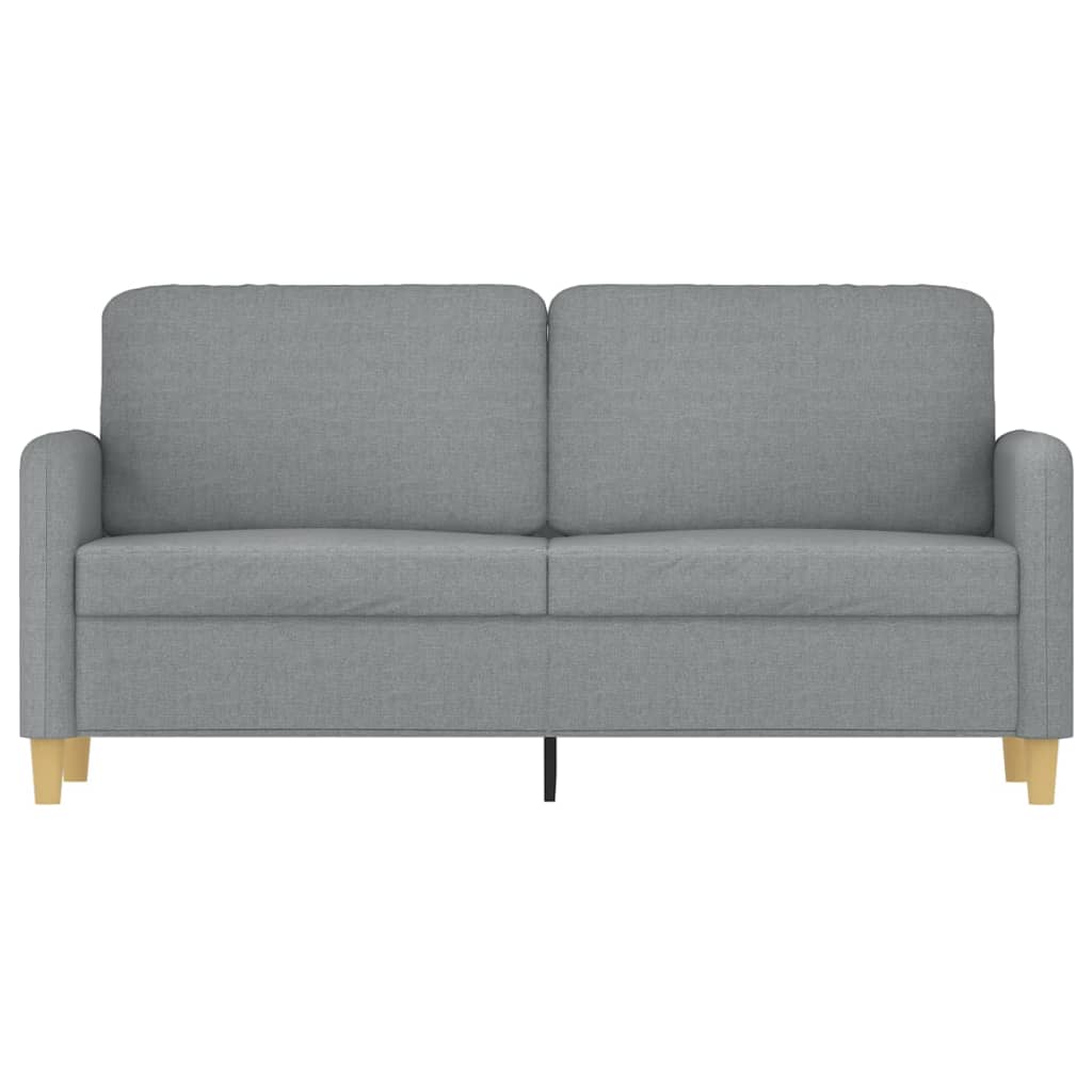 2-Seater Sofa Light Grey 140 cm Fabric