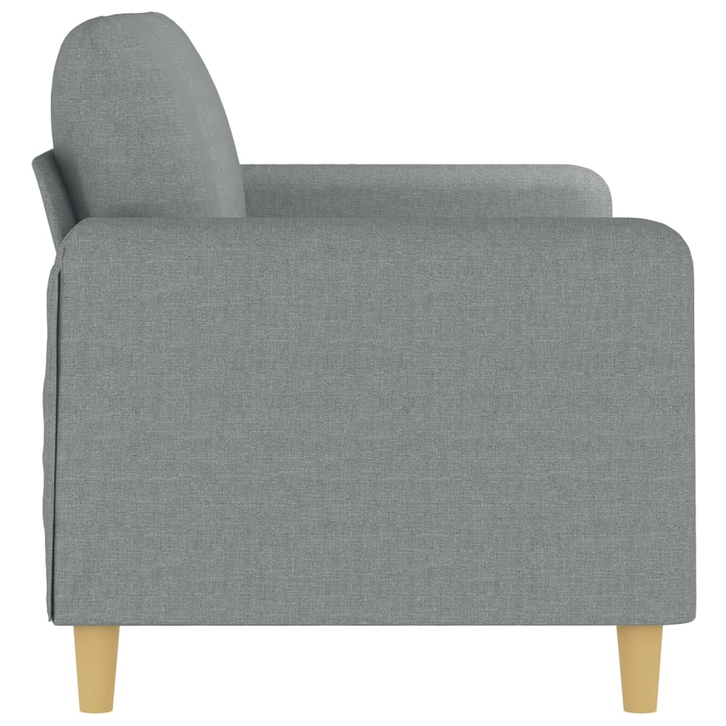 2-Seater Sofa Light Grey 140 cm Fabric