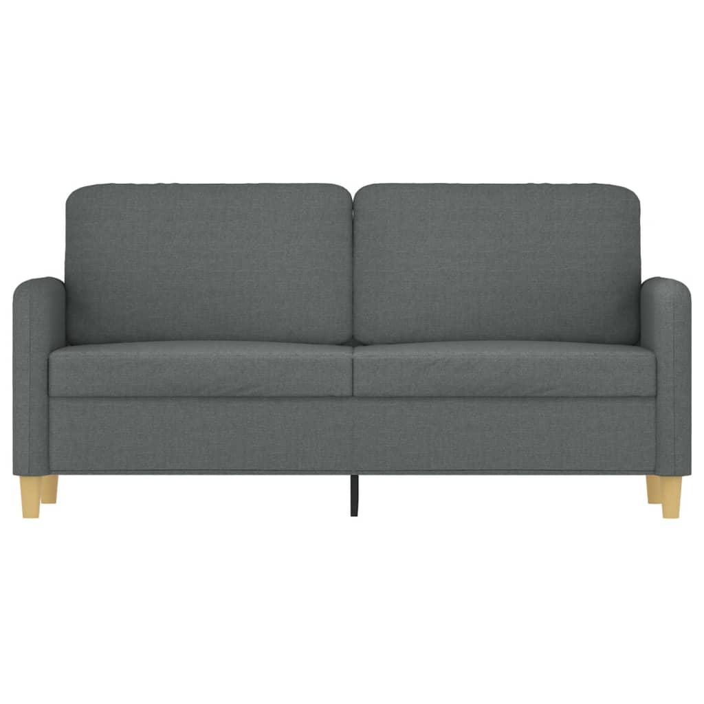 2-Seater Sofa Dark Grey 140 cm Fabric