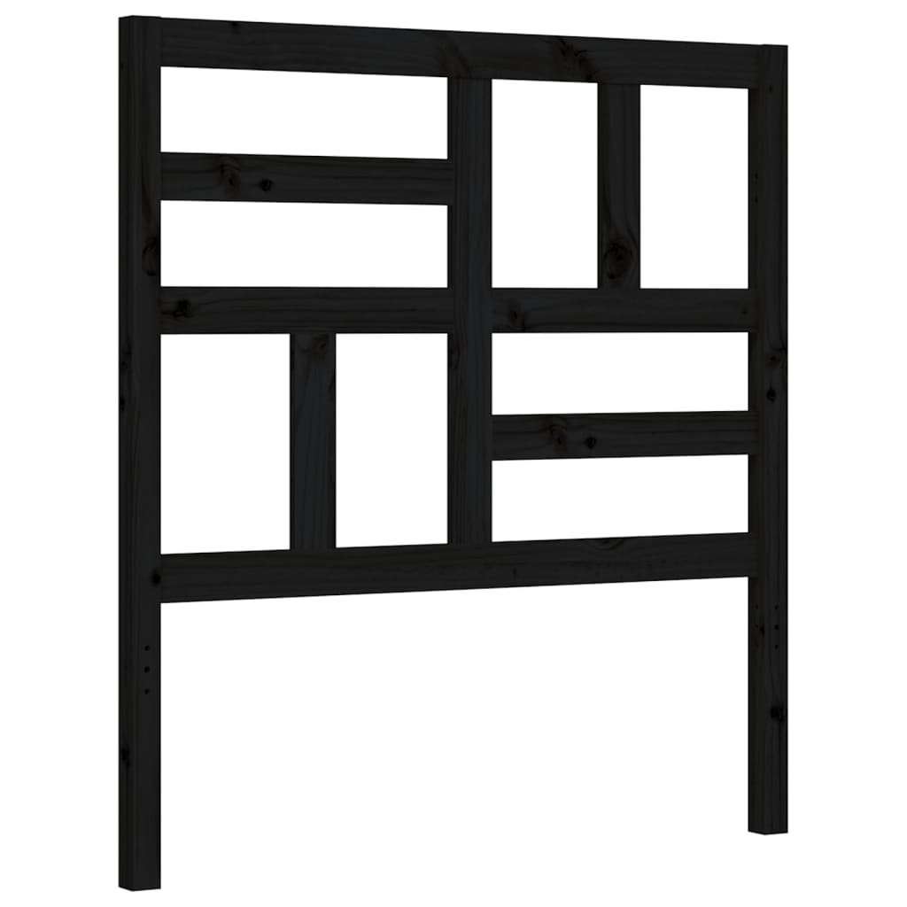 Bed Frame without Mattress Black 90x190 cm Solid Wood