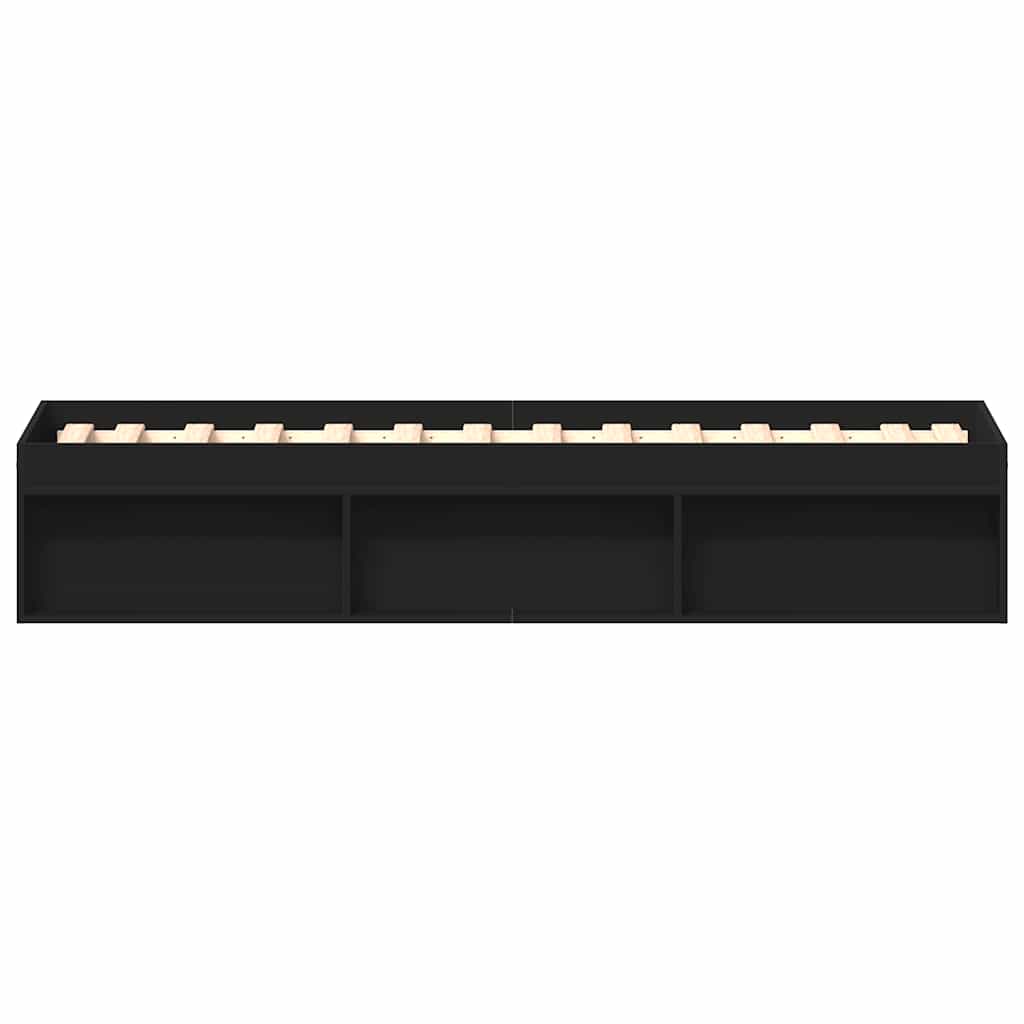 Bed Frame without Mattress Black 90x190 cm