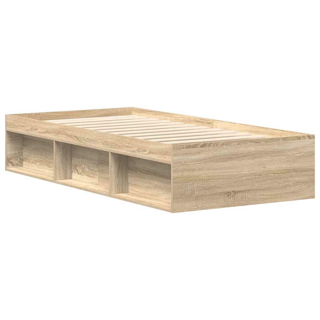 Bed Frame without Mattress Sonoma Oak 90x190 cm