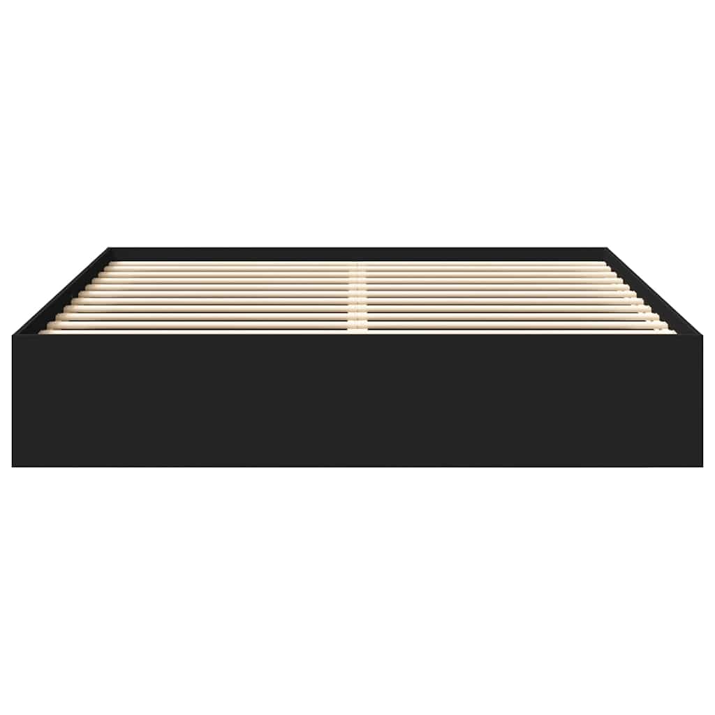 Bed Frame without Mattress Black 183x203 cm King
