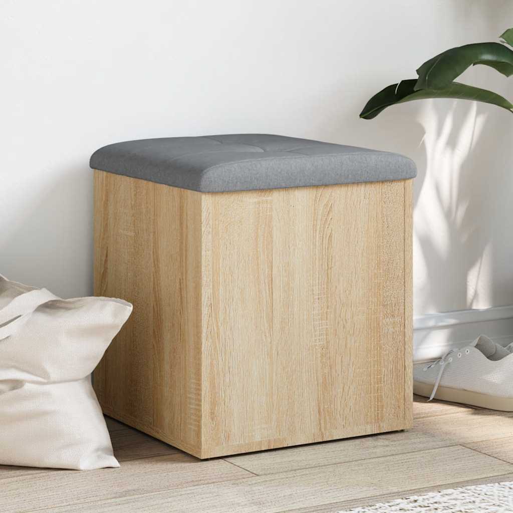 Storage Bench Sonoma Oak 42x42x45 cm Engineered Wood