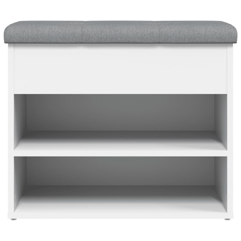 Shoe Bench White 62x32x50 cm Engineered Wood