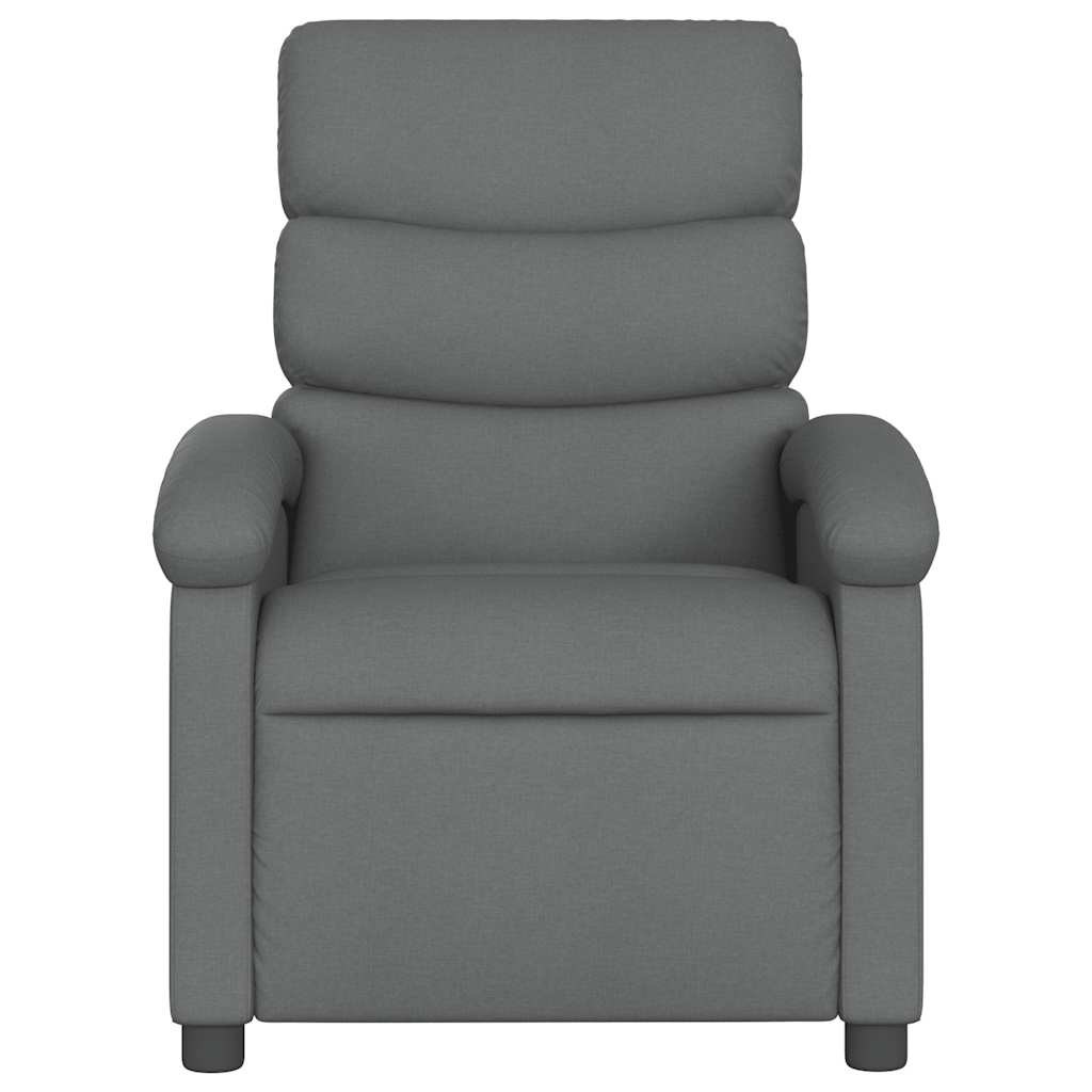Electric Massage Recliner Chair Dark Grey Fabric