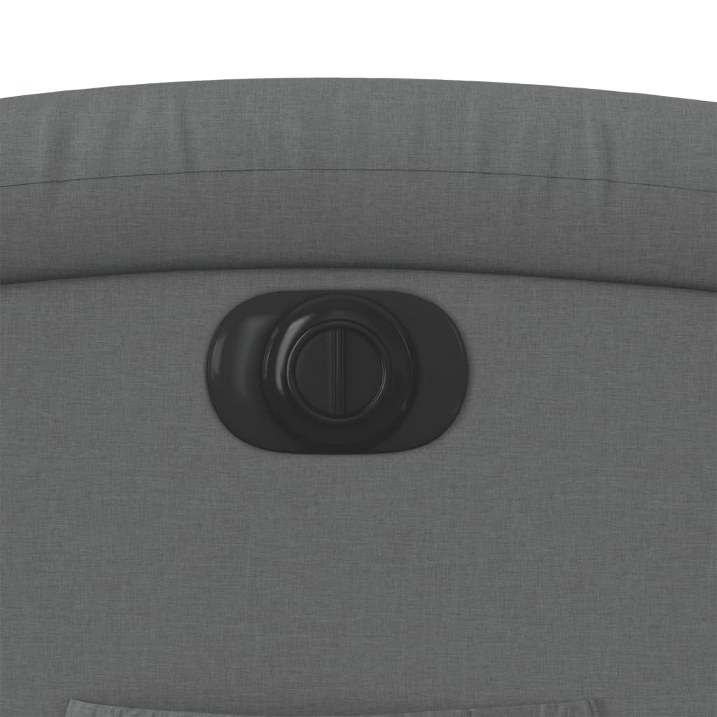 Electric Recliner Chair Dark Grey Fabric