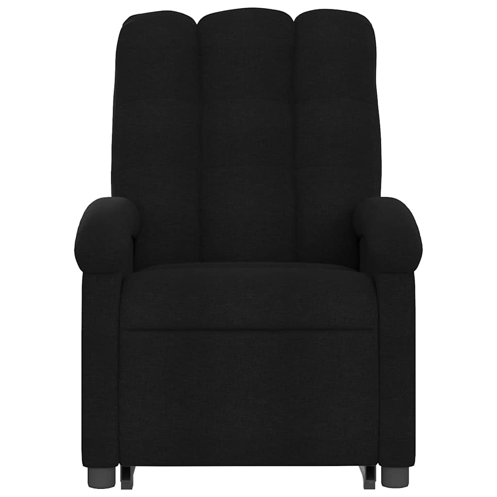 Stand up Massage Recliner Chair Black Fabric
