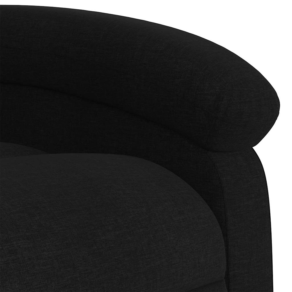Stand up Massage Recliner Chair Black Fabric